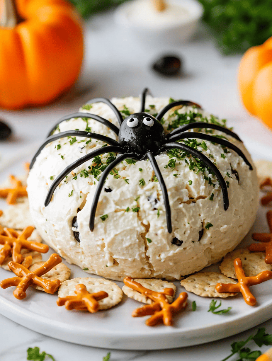 Spooky Specter: The Halloween Spider Cheese Ball