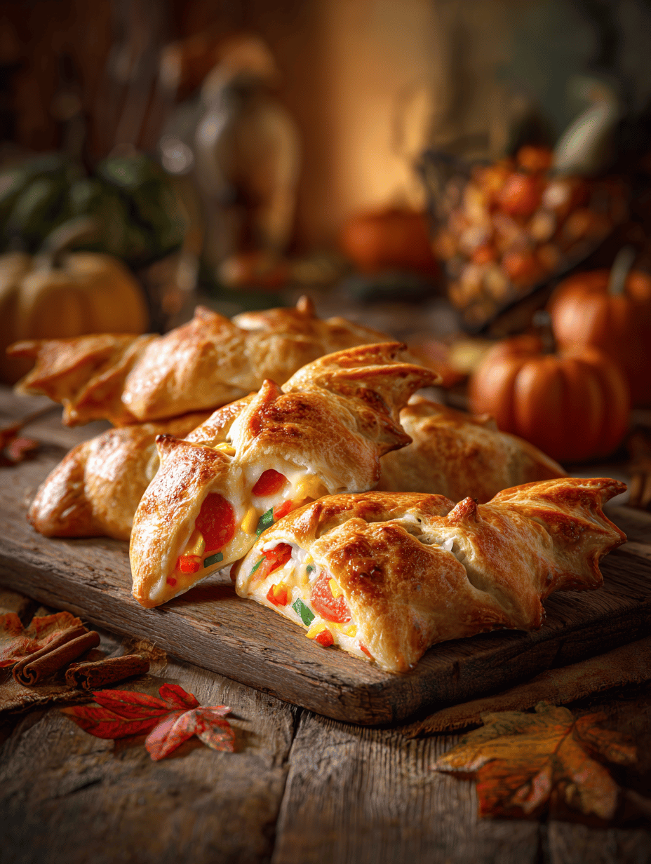 Bat-Shaped Calzones: A Spooky Twist on Comfort Food
